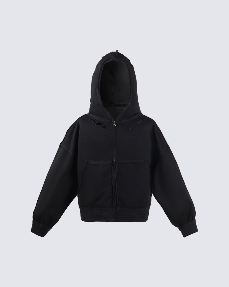 American Street High-Street Distressed Hoodie