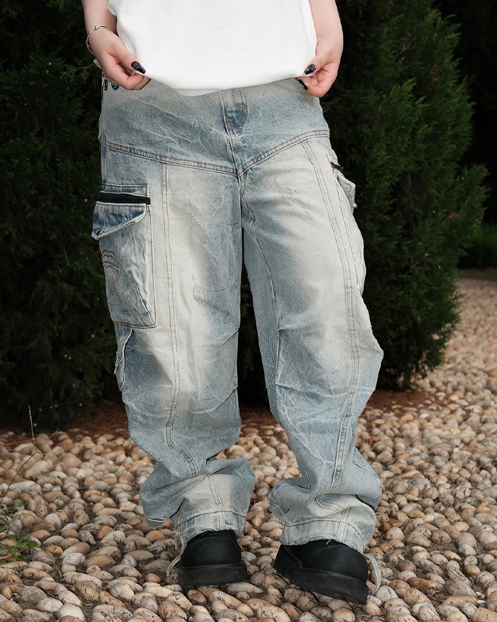 14-Ounce Heavyweight Vintage Washed Denim Pants