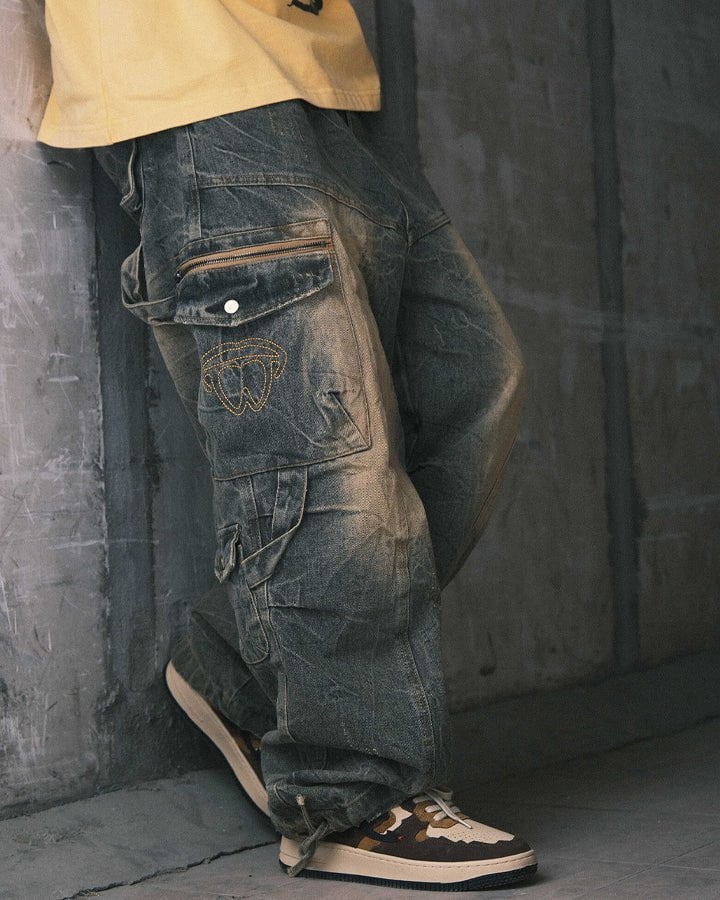 14-Ounce Heavyweight Vintage Washed Denim Pants